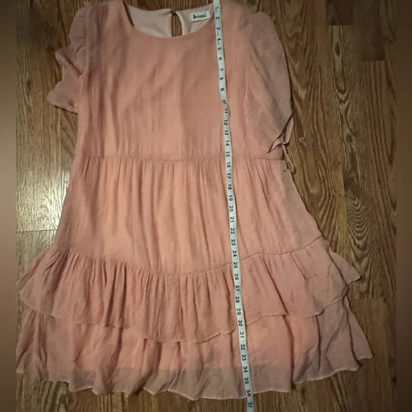 pink ruffle mini dress, medium - Picture 5 of 7